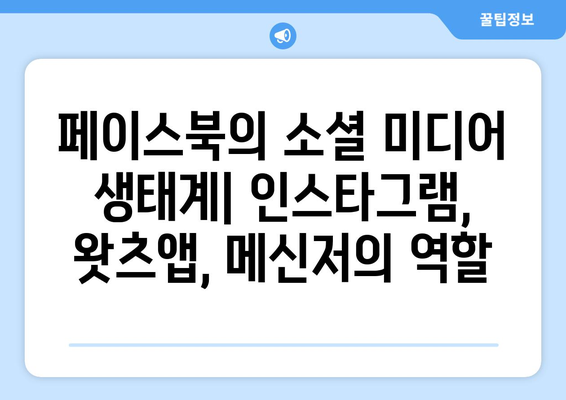 페이스북 소유의 소셜 미디어 갤럭시: 인스타그램, 왓츠앱, 메신저