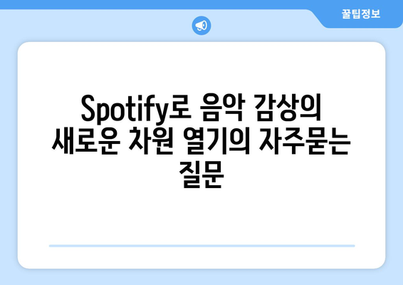 Spotify로 음악 감상의 새로운 차원 열기