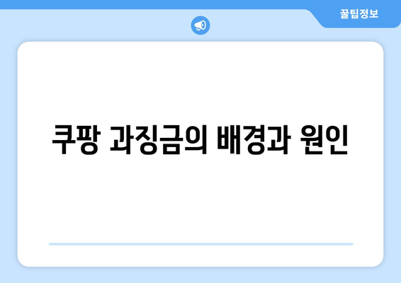 쿠팡 과징금 사태| 시대적 오류의 반영과 그 영향 분석 | 과징금, 전자상거래, 한국 시장"